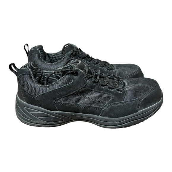 Brahma shoes men's size 13 steel toe Adan work safety slip resistant black